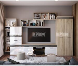 modulna-sekciq-city-9072-mdf-sivo-kobalt-glanc-mdf-bqlo-glanc-sonoma-arven-650x550